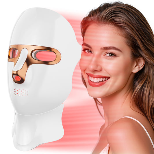LED Light Therapy Mask Skin Care Mask,Cordless LED Face Mask face & neck Red & Infrared Lights Masks Wavelength,USB C Rechargeable for Home Use Working Travel Yoga